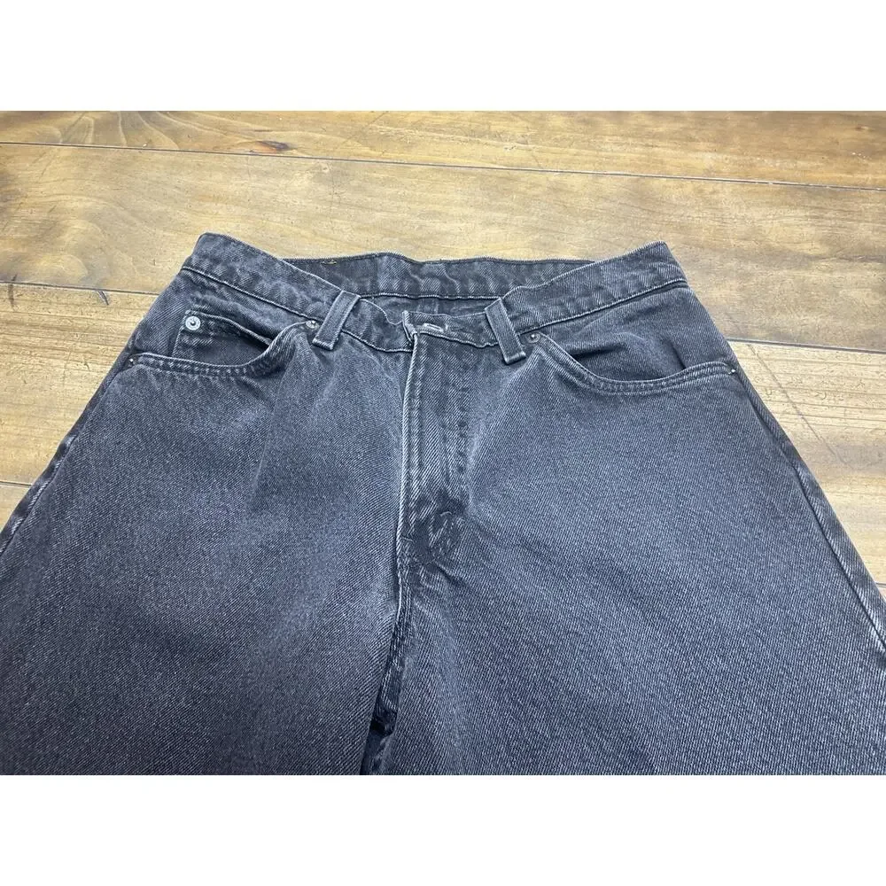 Vintage Levi's 560 Jeans Mens 29x32 Loose Fit Tapered Black USA Orange Tab